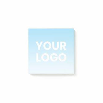 Your Logo & Editable Background Color Gradient  Post-it Notes