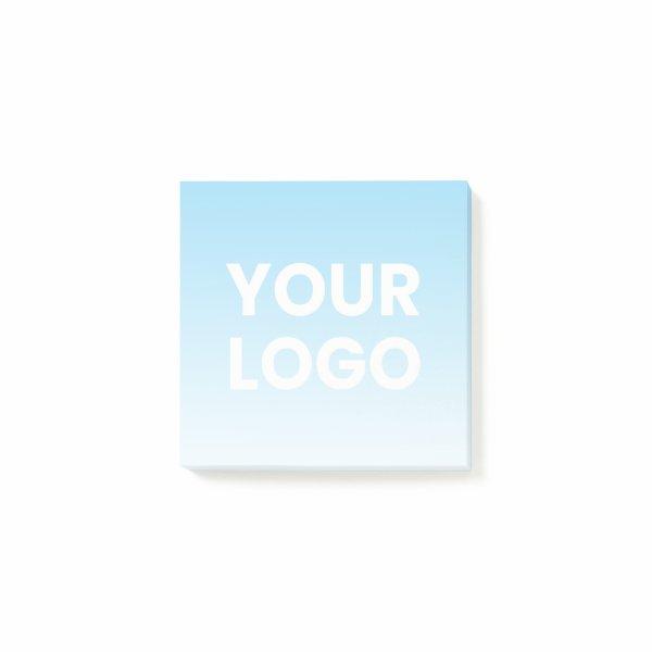 Your Logo & Editable Background Color Gradient  Post-it Notes