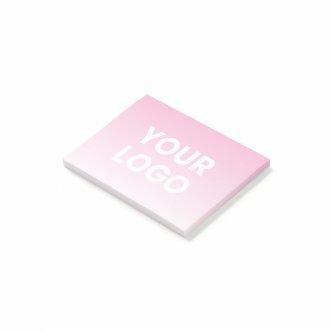 Your Logo & Editable Background Color Gradient  Post-it Notes