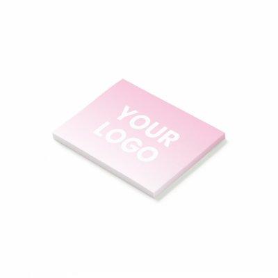 Your Logo & Editable Background Color Gradient  Post-it Notes