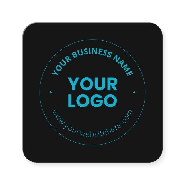 Your Logo | Editable Business Name & Website Square
