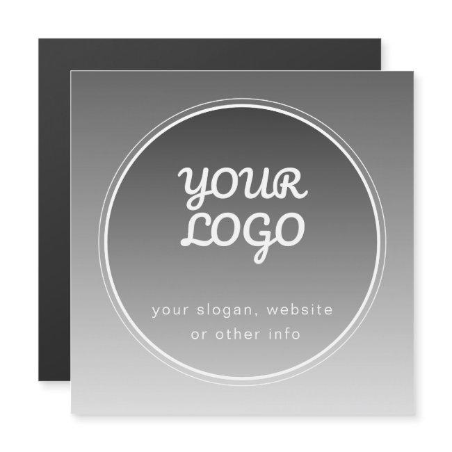 Your Logo & Editable Text | Dark Grey Gradient