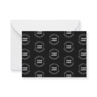 Your Logo & Editable Text | Repeating Pattern  Note Card