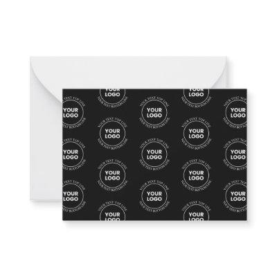 Your Logo & Editable Text | Repeating Pattern  Note Card
