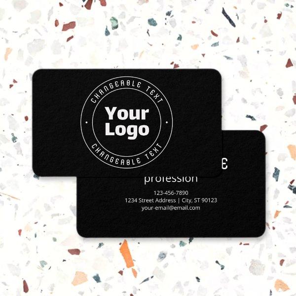 Your Logo & Editable Text Template | Black & White