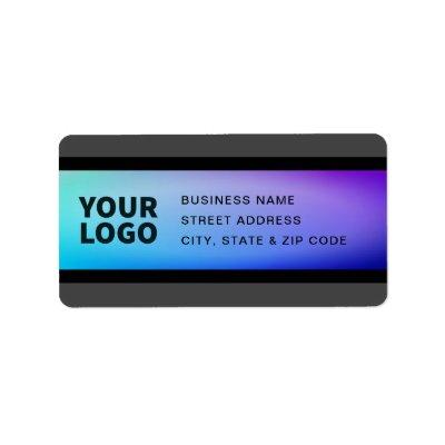 Your Logo | Fading Turquoise & Purple Label