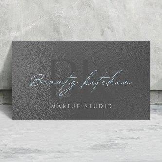 Your Logo Faux Metallic Gray Foil Modern Corporate
