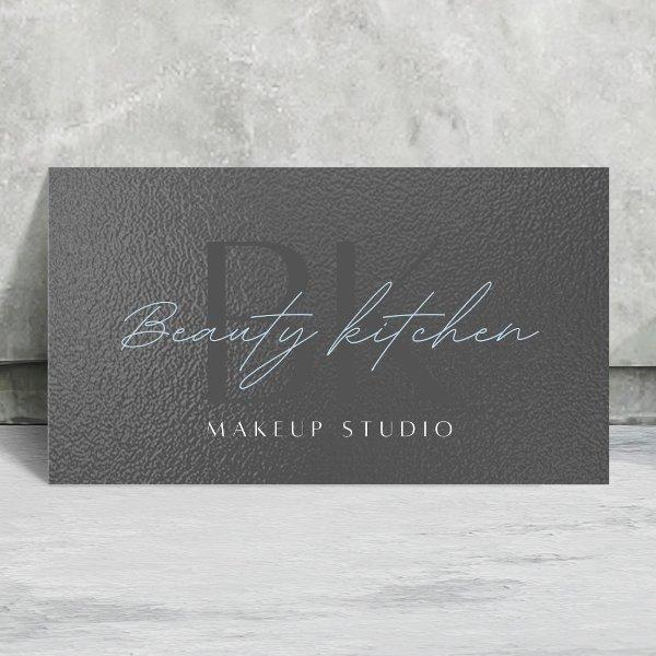 Your Logo Faux Metallic Gray Foil Modern Corporate