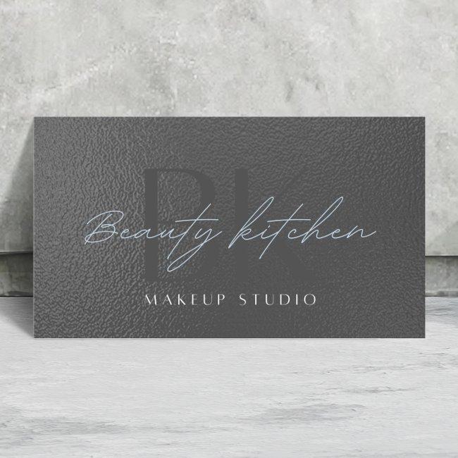 Your Logo Faux Metallic Gray Foil Modern Corporate