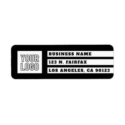 Your Logo Geometric Stripes | Black & White Label
