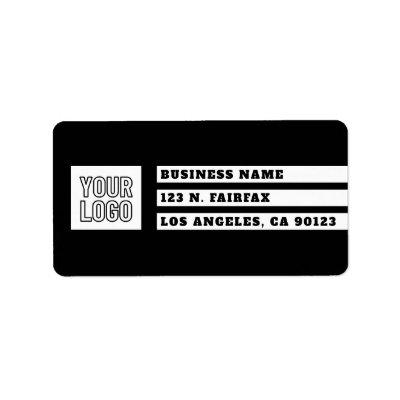 Your Logo Geometric Stripes | Black & White Label