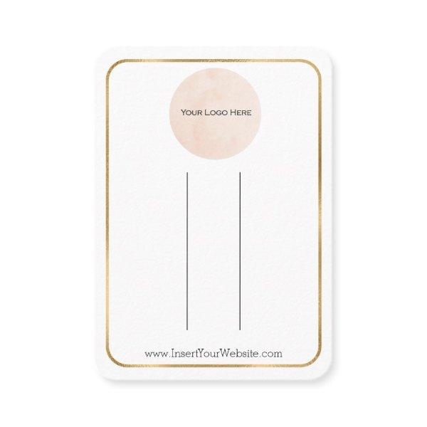 Your Logo Gold Foil Bow Hair Clip Display Vertical