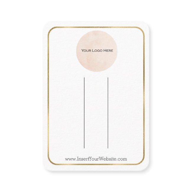 Your Logo Gold Foil Bow Hair Clip Display Vertical