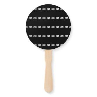 Your Logo | Horizontally Tiled Stripe Pattern  Hand Fan