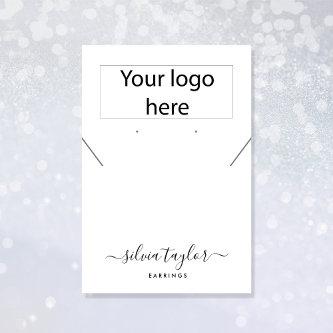 Your logo jewellery necklace earring display card