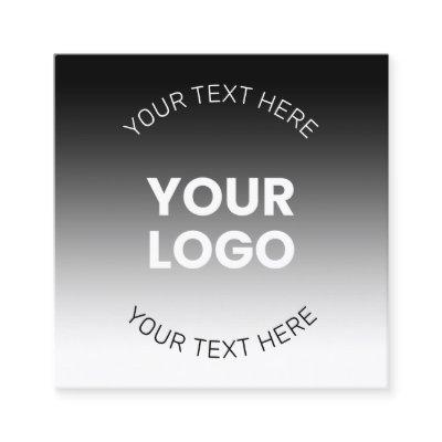 Your Logo | Modern Editable Black & White Gradient Calling Card