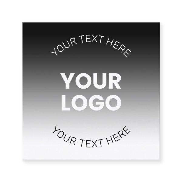 Your Logo | Modern Editable Black & White Gradient Calling Card