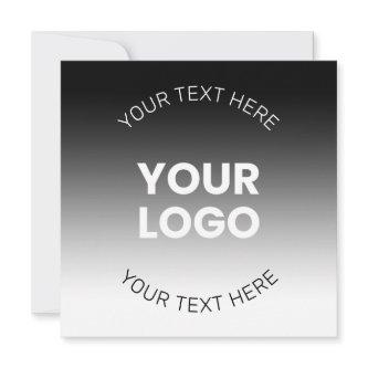 Your Logo | Modern Editable Black & White Gradient Invitation
