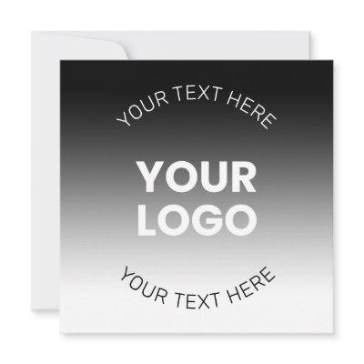 Your Logo | Modern Editable Black & White Gradient Invitation