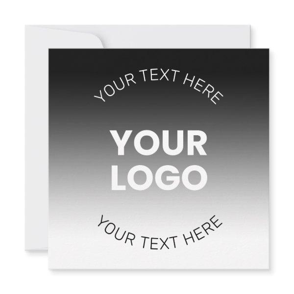 Your Logo | Modern Editable Black & White Gradient Invitation