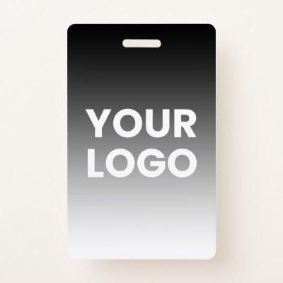 Your Logo & Modern Editable Color Gradient Badge