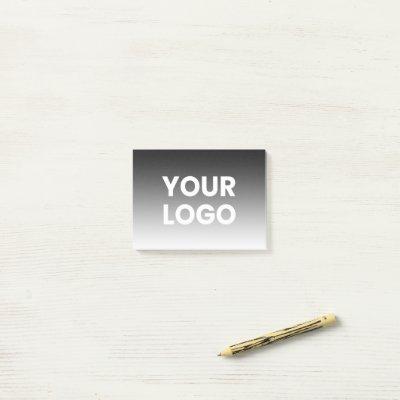 Your Logo & Modern Editable Color Gradient Post-it Notes