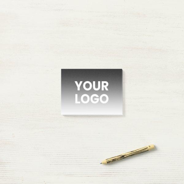 Your Logo & Modern Editable Color Gradient Post-it Notes