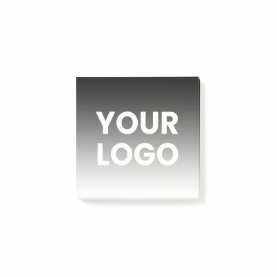 Your Logo & Modern Editable Color Gradient Post-it Notes