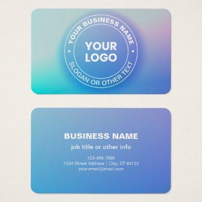 Your Logo | Modern Fading Color Ombre & White Text