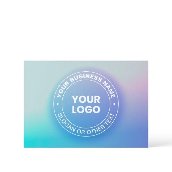 Your Logo | Modern Fading Color Ombre & White Text Note Card