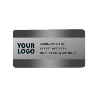 Your Logo | Modern Grey Gradient Return Address Label