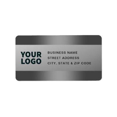 Your Logo | Modern Grey Gradient Return Address Label