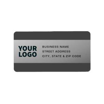 Your Logo | Modern Grey Gradient Return Address Label