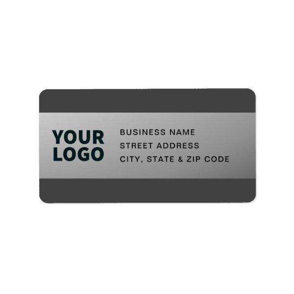 Your Logo | Modern Grey Gradient Return Address Label