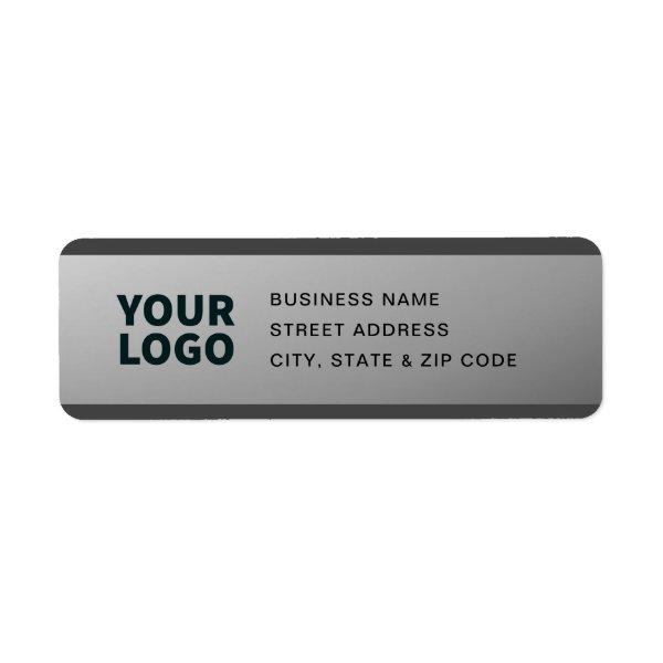 Your Logo | Modern Grey Gradient Return Address Label