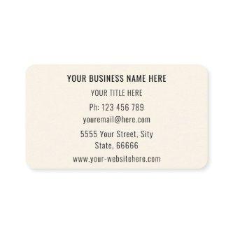 Your Logo, Name,Title,Phone,E-mail,Address,Website