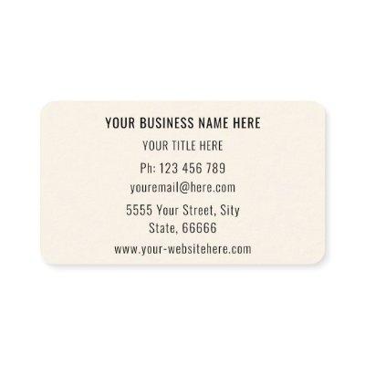 Your Logo, Name,Title,Phone,E-mail,Address,Website