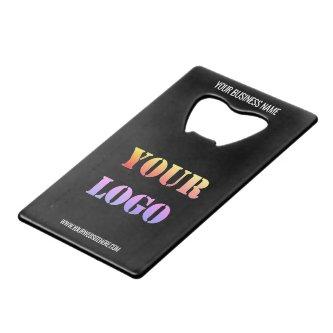 Your Logo Name Website Promotional Personalized  Credit Card Bottle Opener