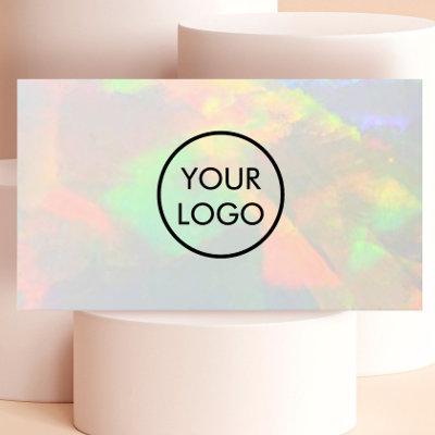 your logo on opal photo