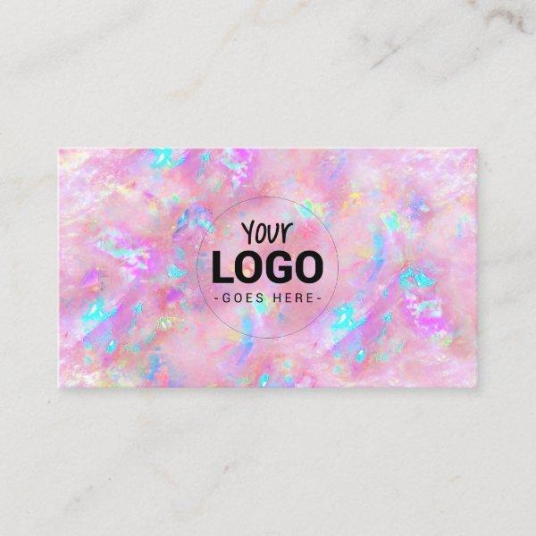 your logo on opal texture