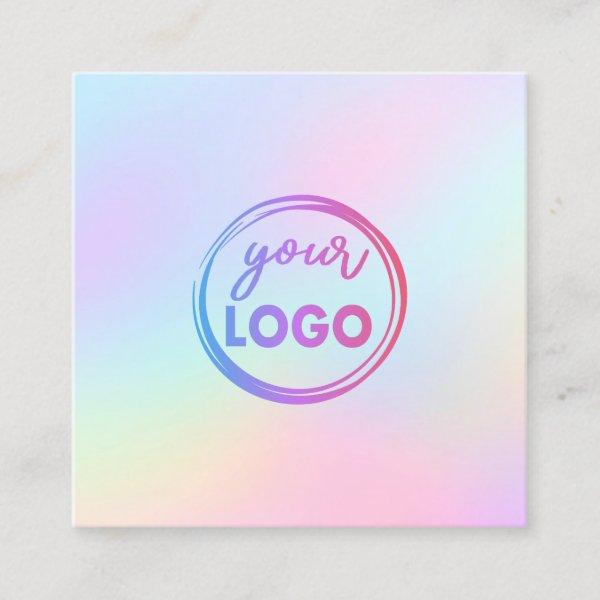 your logo on pastel gradient square