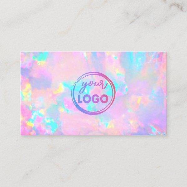 your logo on pastel opal