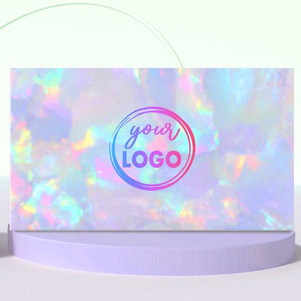 your logo on pastel opal gemstone