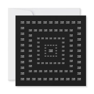 Your Logo or Any Design/Image | Square Pattern  Note Card
