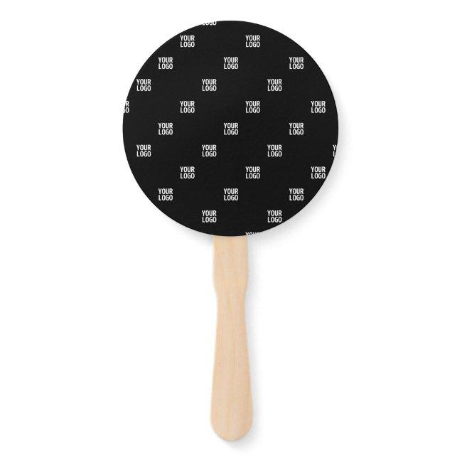 Your Logo or Any Image | Diagonal Stripes Hand Fan