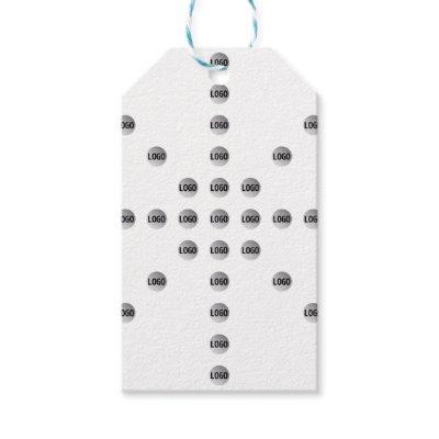 Your Logo or Any Uploaded Image | Star Pattern  Gift Tags