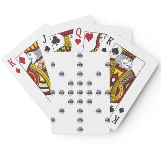 Your Logo or Any Uploaded Image | Star Pattern  Poker Cards