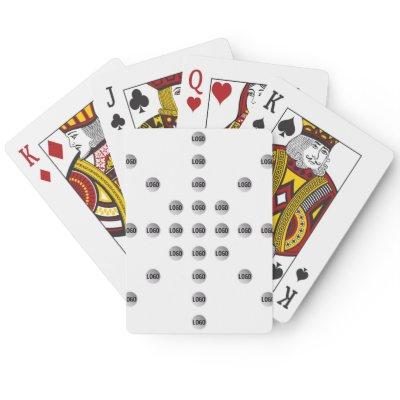 Your Logo or Any Uploaded Image | Star Pattern  Poker Cards