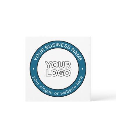 Your Logo or Design & Customizable Circular Text Note Card