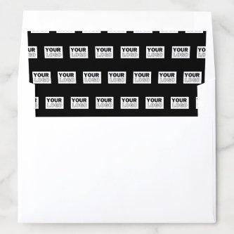 Your Logo or Design | Editable Color Background  Envelope Liner
